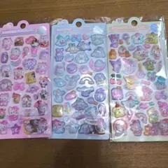 ぷ*ー様 3枚 ボンボンドロップシール サンリオ ハローキティ 難アリ