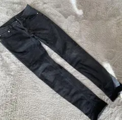 GUジーユー メンズ ブラックデニム スキニーパンツ 29インチ