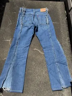 日本製 gilet levis リメイク デニム パンツ 3 ジレ リーバイス - メルカリ