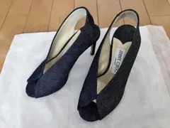 Jimmy Choo（ジミーチュウ）SHARスリングバックサンダル　34 デニム