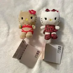 ハローキティ XOXO ギャル マスコット ぬいぐるみ ヒョウ柄 日焼け キティ