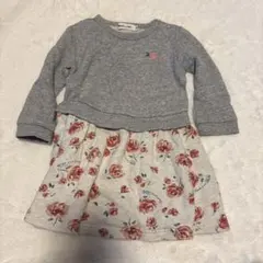 Noeil aime BeBe 90cm ワンピース　トレーナー　花柄のサムネイル