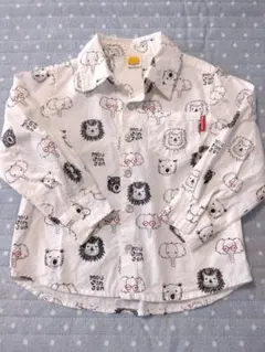 ムージョンジョン 襟付きシャツ100 長袖 春 羽織り 美品