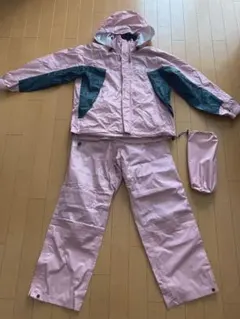 ★美品★ X-field レインコート(上下セット) ピンク/黒　150㎝