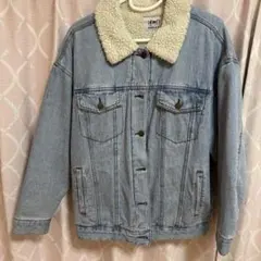 [dme] ボア襟付きデニムジャケット L
