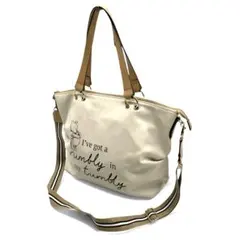 サマンサタバサ　くまのプーさん　　コラボ　レザー　トートバッグ