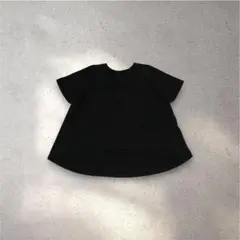 美品 Mizuiro Ind 背面タック入り フレア カットソー Tシャツ 黒のサムネイル