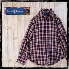 美品 ポロラルフローレン RALPHLAUREN 綿100％ チェック柄 シャツ
