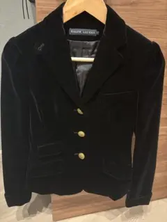 Ralph Lauren ベルベットジャケット 金ボタン ブラックのサムネイル