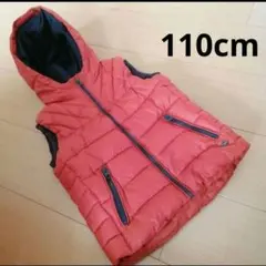 キッズ　ZARA BOYS フード付き　ジップアップ　中綿ベスト　110cm
