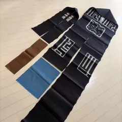 ミ*ル様 ■6324■アンティーク■木綿■藍染　印半纏　未仕立て生地　一着分■古