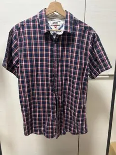 TOMMY JEANS チェック柄 半袖シャツ M