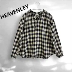 【HEAVENLY ヘブンリー】コットン リネン フリル襟 リボン ブラウスのサムネイル