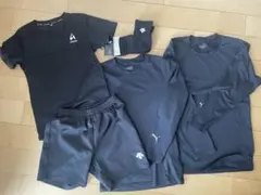 DESCENTE ブラック アンダーシャツ ショートパンツ セット