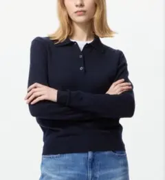 UNIQLO　メリノポロセーター　Mサイズ　黒