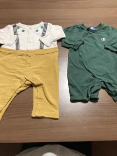 ４月のみ出品　アプレレクール　チャンピオン　ロンパース60-70 2枚セット