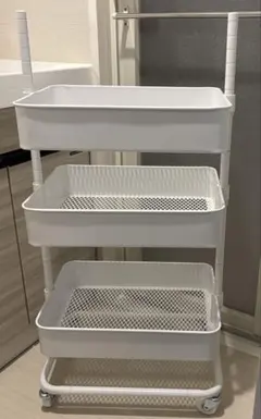 ニトリ　スチールワゴン トロリ　レギュラー　(ホワイト)