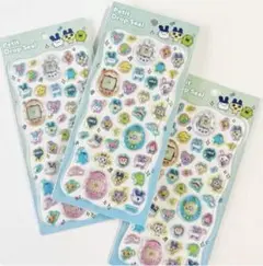 Drop Seal 3D ステッカー ぷくぷく立体 レトロ 手帳デコ 9枚セット