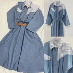 【SALE】USA製 vintage デニムロングワンピース