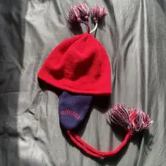 90s old adidas 耳あて ボンボン ニット帽 Y2K