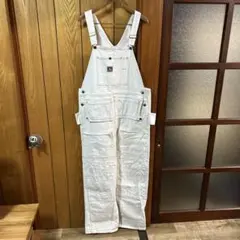 70s ベンデイビス ホワイト オーバーオール 黄タグ エプロン ダブルニー 70s ベンデイビス ホワイト オーバーオール 黄タグ エプロン