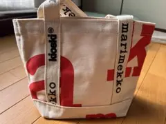 新品未使用　marimekko キャンバスロゴ トートバッグ　kioski