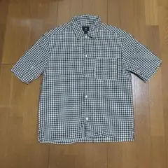 H&M ギンガムチェック 半袖シャツ ブラウン サイズSのサムネイル