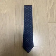 VISARUNO ネイビー ドット柄 ネクタイ