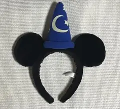 ミッキーマウス カチューシャ 魔法使い 帽子 耳 ディズニーリゾート 蓄光