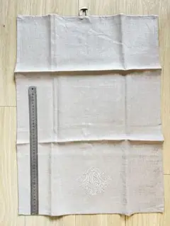 麻(リネン) 刺繍入り生地 約50cm x 70cm