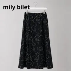 mily bilet 大人魅せ。美形花柄タックフレアスカートのサムネイル