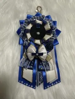 青×白 ロゼット♥ハンドメイド作品