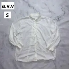 ⁠a.v.v アーヴェヴェ 長袖シャツ ブラウス ホワイト 白 Sサイズ⁠のサムネイル