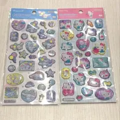 ポップデコパーティ　ラメきらクリスタルシール　シナモンロールとハローキティ