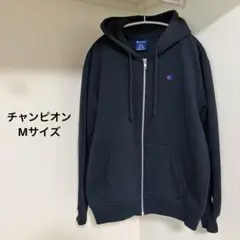 Champion ネイビー ジップアップパーカー Mサイズ レディース メンズ