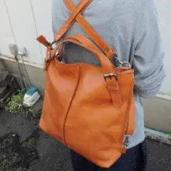 22000円 新品☆3ＷＡY リュック ショルダー ハンド バッグ☆Ａ４ 牛革