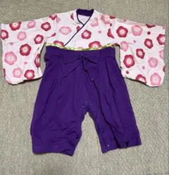 【値下げしました！】はかまロンパース★女の子90cm★和柄がかわいい