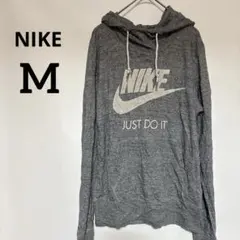 1点のみ✨ NIKE 【M】 ナイキ フード付き グレーTシャツ パーカー
