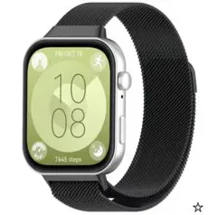 HUAWEI WATCH FIT 3 交換ベルト マグネット ミラネーゼ 黒