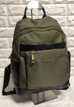 &chouette（アンドシュエット）リュック カーキ×ブラック　ナイロンのサムネイル