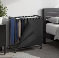 スラックスハンガー 見せないズボンかけ 20本収納 キャスター付き