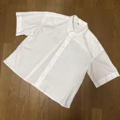 UNIQLO コットンシャツ（5分袖）　白のサムネイル