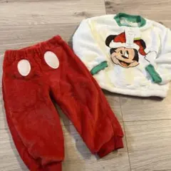 ミッキー　クリスマス　サンタ　ボア　パジャマ