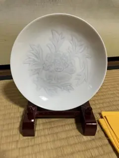 美品 人間国宝 井上萬二 青白磁 菓子鉢 鉢 盛り鉢 ボウル 銀杏 色合い