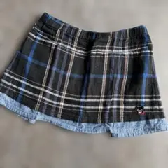 ダブルビー　Mサイズ 黒青チェック柄巻きスカートのサムネイル