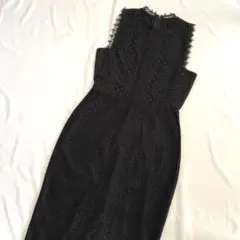 ノースリーブ　レース　ドレス　ロングドレス　ワンピース　黒　⚠︎まもなく処分⚠︎