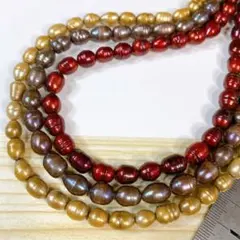 まとめ売り＊淡水真珠＊カラーパール＊3本セットa14