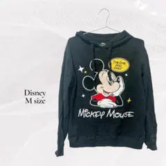 美品✨Disney ミッキーマウス パーカー M ブラック　トレーナー