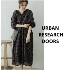 URBAN RESEARCH DOORS コットンアラベスクプリントワンピース