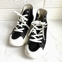 【厚底】WEGO ウィゴー ボリュームソール キャンバススニーカー M ブラック